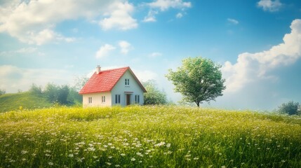 Concept of moving to a new home in a real estate setting.