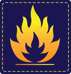 Fire extinguisher sign. Firefighters tools for flame fighting symbol, logo, badge, icon, sticker, label, emblem, stamp, red, line, flat vector, isolated illustration.