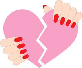 Obraz premium 갈라진하트