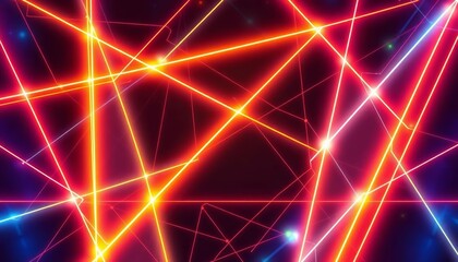 Fototapeta premium Abstract geometric shapes, glowing lines, vibrant colors, digital texture, futuristic style, design, style