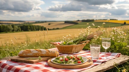 Idyllic Countryside Picnic: A Serene Escape to Nature