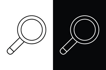 Search Icon Vector. Minimalist Magnifying Glass Line Design for Web & Apps