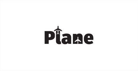 Airplane world travel agency logo. Flight plane trip globe vector. plane, Plane with earth or globe icon. Travel around the world by airplane logo concept. Vector illustration.