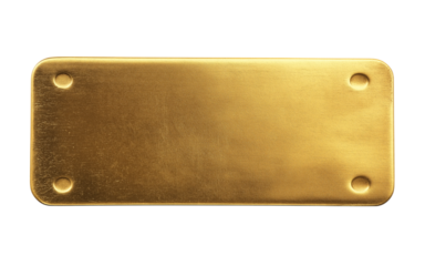 Golden ticket on transparent background representing vip access or winning