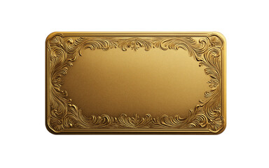 Golden ticket on transparent background representing vip access or winning