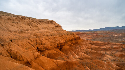 beautiful sandy red mountains. desert