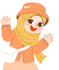 Obraz premium Cute muslim girl