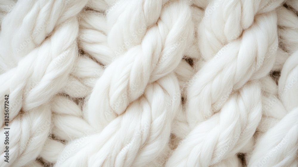 Poster close-up view of intertwined white rope texture on a soft fabric surface for background or textile d
