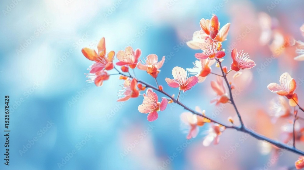 Poster capture the vibrant colors of spring through a dreamy background blur.