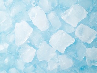 Obraz premium Cool Cubes: Refreshing photo of ice cubes with cool tone, perfect for conveying a sense of freshness and chill. 