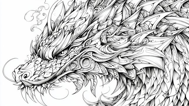 The zentangle dragon pattern is a stunning example of creative artistry.