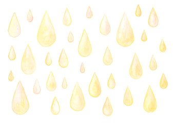 梅雨、雨、涙、オレンジ、黄色