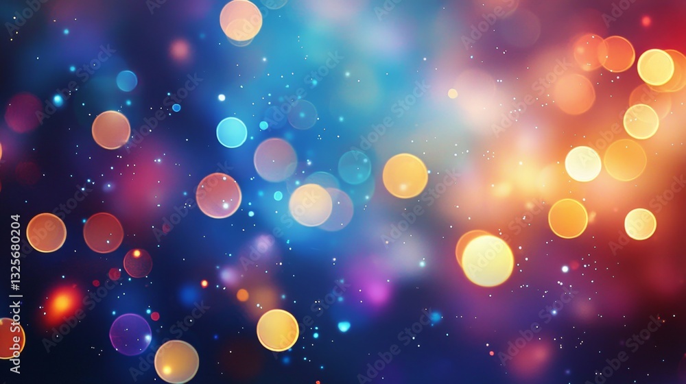 Poster a flawless blend of color and light in a beautiful bokeh scene