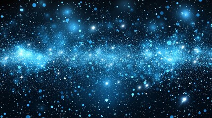 Fototapeta premium Vibrant abstract background created with blue sparkle elements.