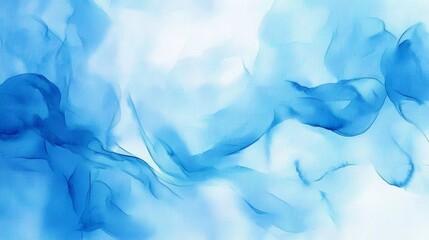 Obraz premium Serene abstract watercolor pattern in blue hues