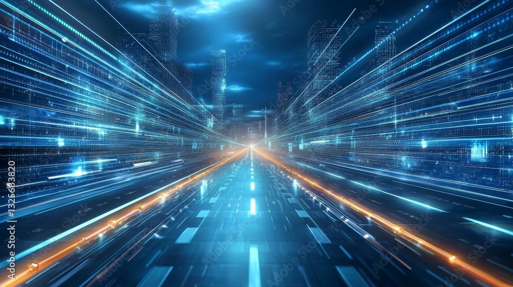Aufkleber captivating digital rendering showcasing a unique highway route.