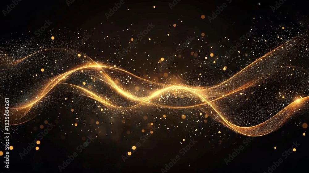 Aufkleber enchanting illumination created by a multitude of sparkling particles.