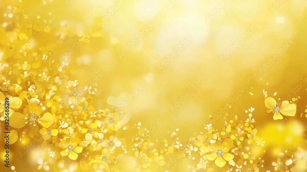 Poster an abstract display of bright yellow reminiscent of springtime.