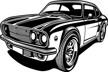 retro car vector illustration, vector illustration of a car