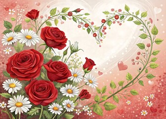 background with roses, valentines day special baground 