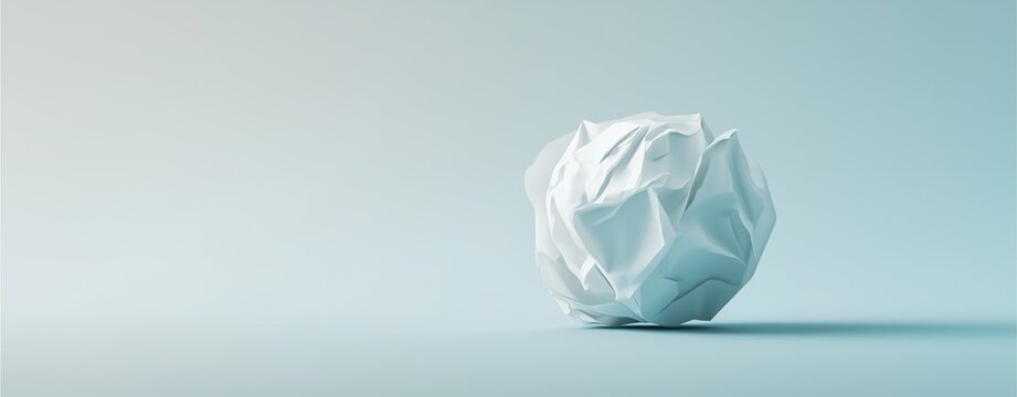 Paper Ball: A crumpled paper ball sits alone, the embodiment of discarded ideas and creative frustration. This image captures the raw emotion of failure and the potential for a fresh start.