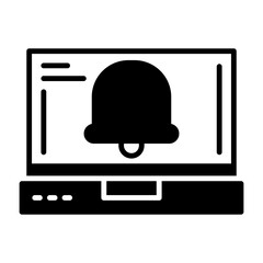 Bell Laptop Interface Solid Icon
