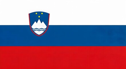 Slovenia Flag Image White Background