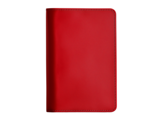 Red notebook  PNG file isolated on transparent background cut out, clipping path, social media, close up, high quality, web
