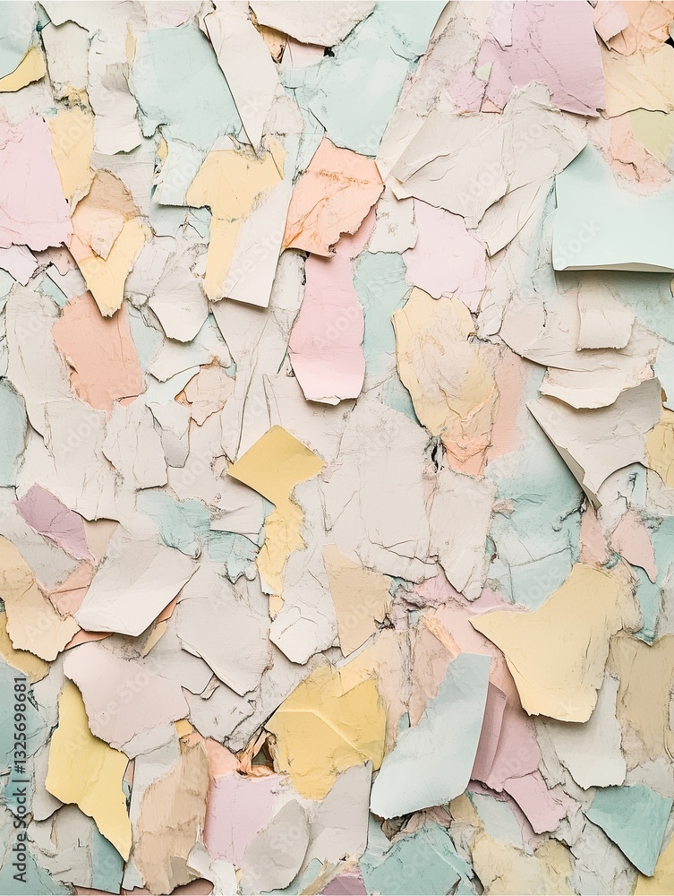Poster colorful abstract: a close-up view of a fragmented surface reveals a captivating abstract pattern.