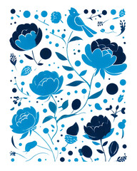 Fototapeta premium Chinoiserie Midnight Bloom