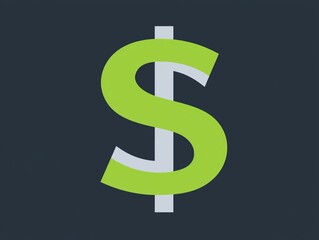 Obraz premium Green Dollar Sign