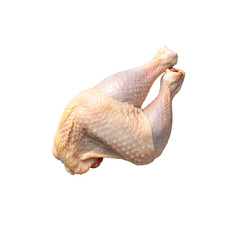 raw chicken isolated on white