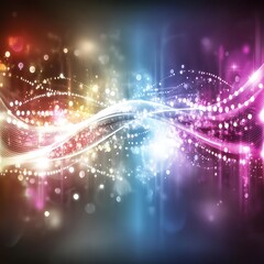 Obraz premium Colorful Lightwave Abstract Background