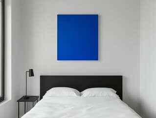 Blue Minimalist Bedroom