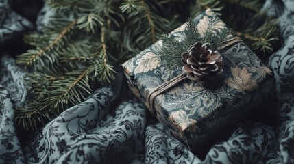 Obraz premium Beautifully Wrapped Gift with Intricate Details