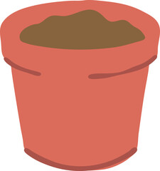 handdrawn flower pot illustration