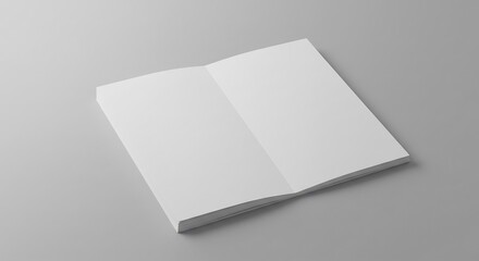 Blank Booklet Mockup Soft Light Studio Shot. AI Generated