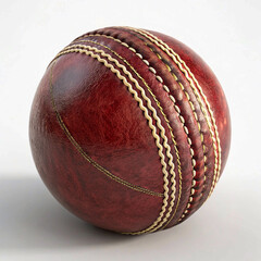 Cricket Ball Meets Technology: 3D Rendering of Mobile Concept on Isolated Background