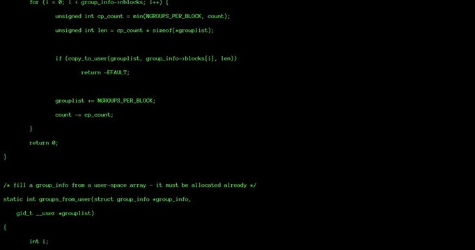 C Code Snippet: Group Information Management