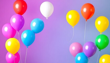 Colorful Balloons Balloons White Background Cutout
