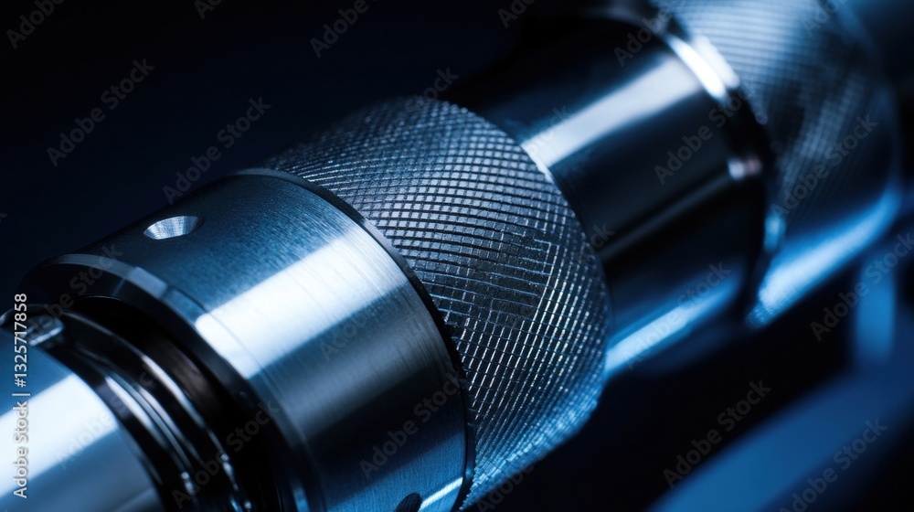 Aufkleber macro shot of a textured metal surface with different light reflections and shadows in a dark backgr