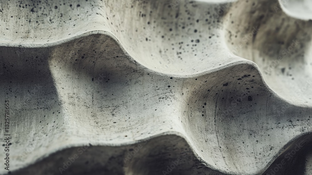 Poster abstract close-up of textured concrete surface with wavy patterns and natural imperfections highligh