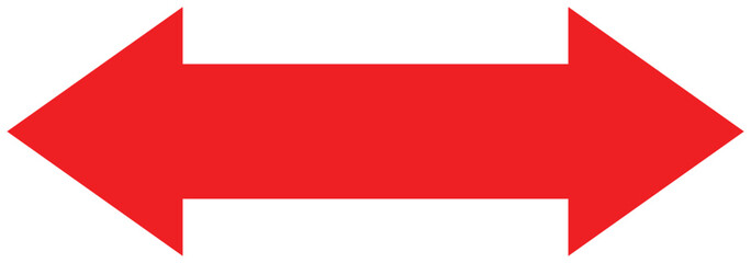 Long straight double arrow icon. Transfer icon. Arrow pointing. Exchange arrow icon. A long double-headed red arrow vector illustrator. 