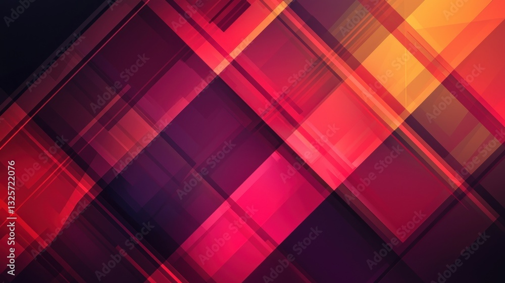 Poster abstract background featuring overlapping geometric shapes and vibrant colors