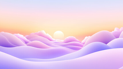 A Pastel Gradient Sky of Lavender and Peach Featuring Soft, Dreamy Hues for Calm Scenes