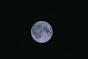full moon in the night sky