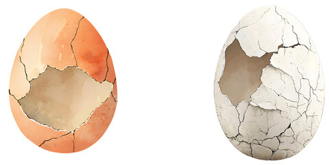 Cracking egg discovery nature illustration creative environment close-up view new beginnings concept