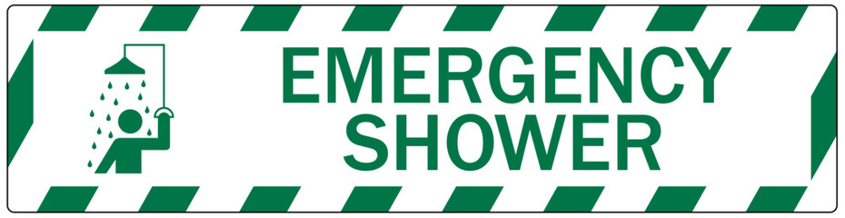 Safety sign emergency shower