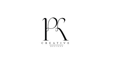 Alphabet letters Initials Monogram logo PK KP P K