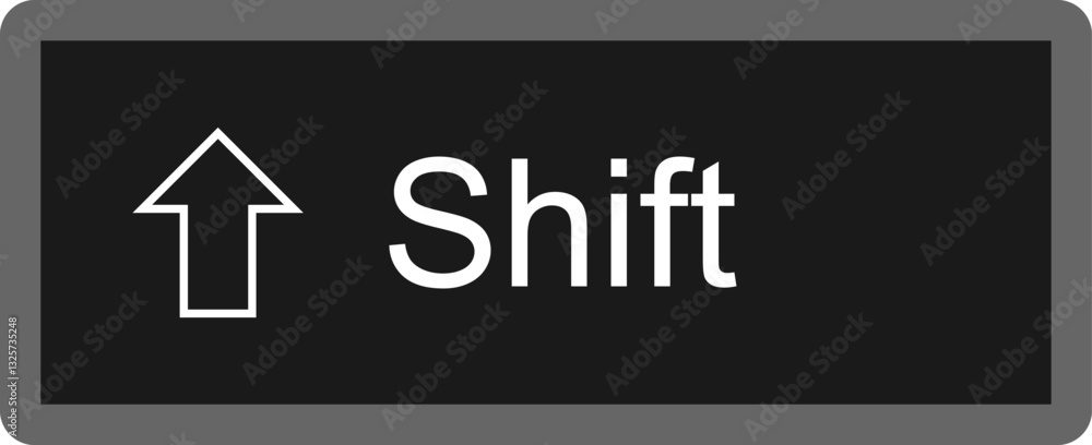 Fototapete shift computer key button on white background. shift button symbol. shift key sign.eps 10